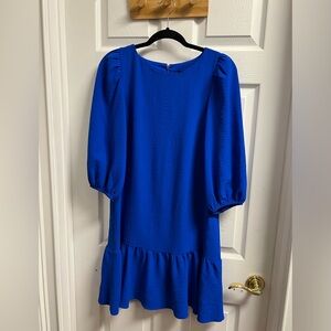 DKNY Blue sheath dress 3/4 sleeves